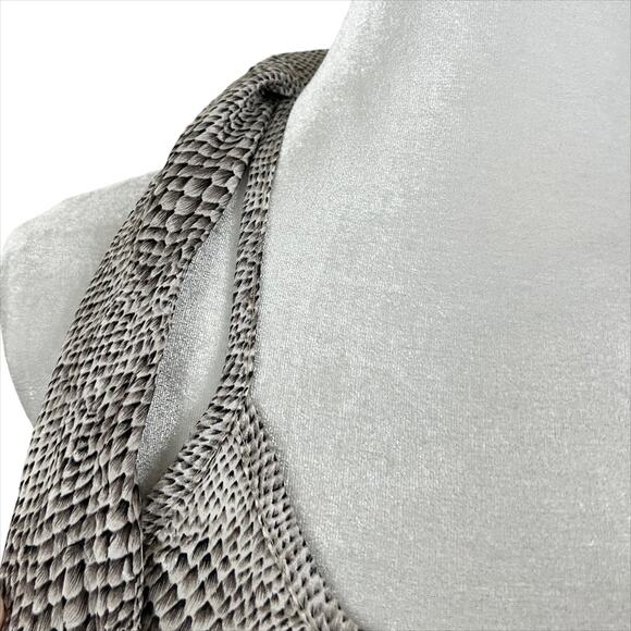 NWT Anthropologie Drew Silk Python Print Drape Front Halter Tunic Top Size XS - Picture 6 of 10